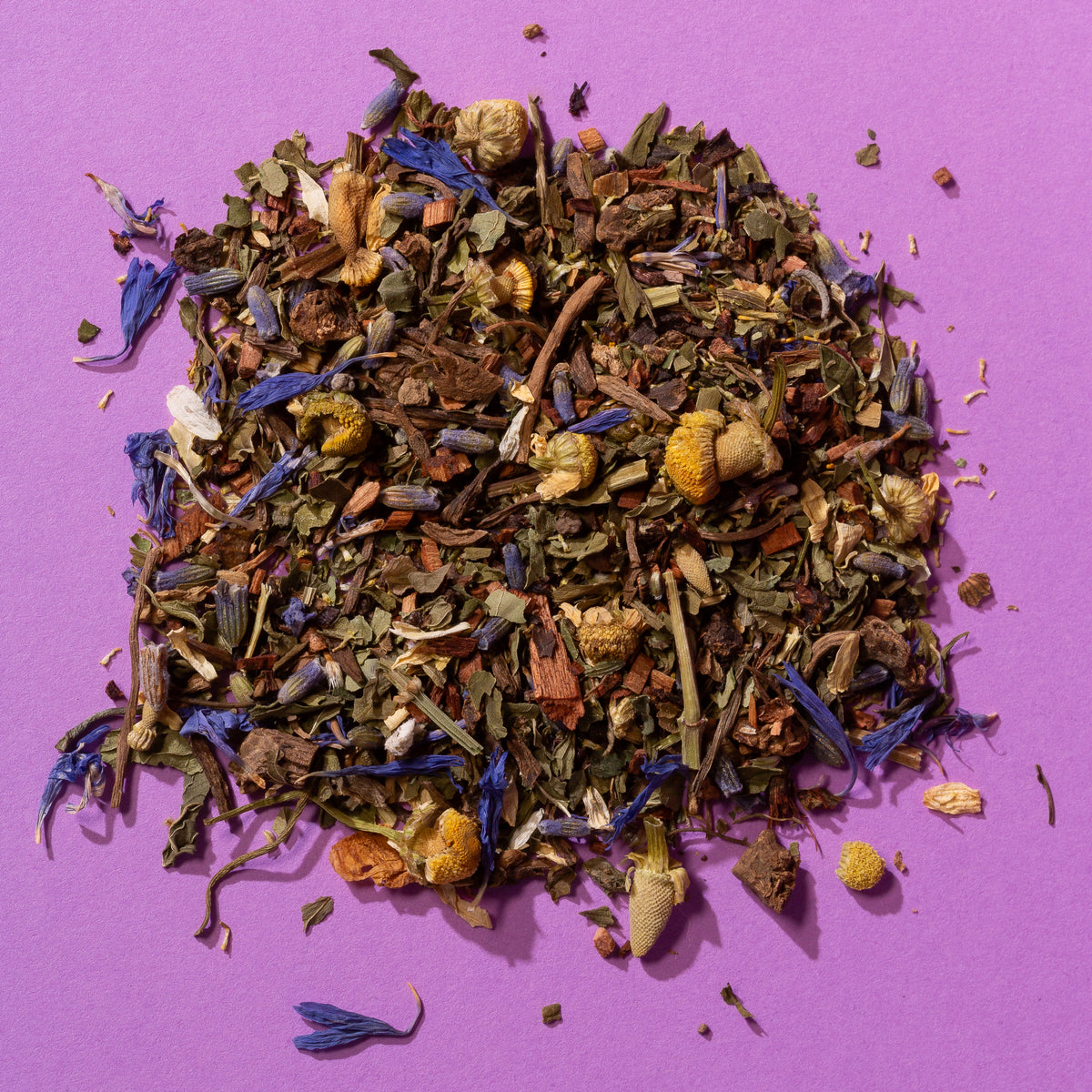Sleepy You tea by Happy. Whole. You. Ingredients up close.
